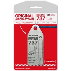 Aviationtag Boeing 737 Jet2 G-CELH (ezüst)