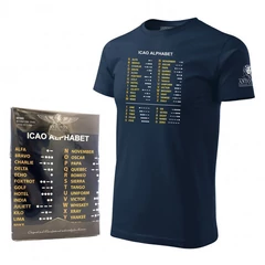 "ICAO Alphabet" feliratú férfi póló S méret