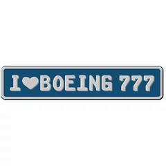 I LOVE B777 rendszámtábla