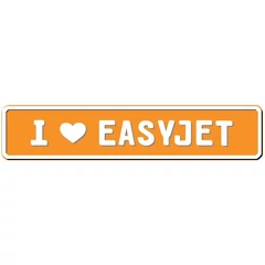 I LOVE EASYJET rendszámtábla