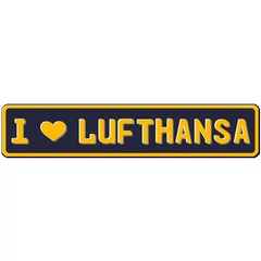 I LOVE LUFTHANSA rendszámtábla