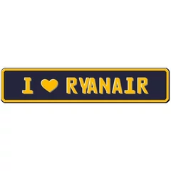 I LOVE RYANAIR rendszámtábla