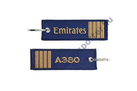 Emirates A380 captain kulcstartó