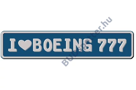 B-777 rendszámtábla