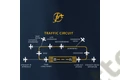"Traffic circuit" feliratú férfi póló S méret