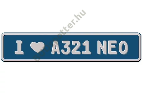 A321 NEO rendszámtábla