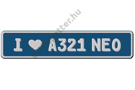 A321 NEO rendszámtábla