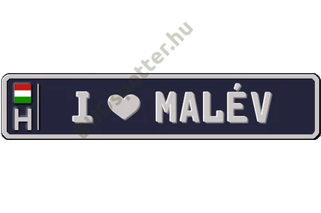 Malév rendszámtábla